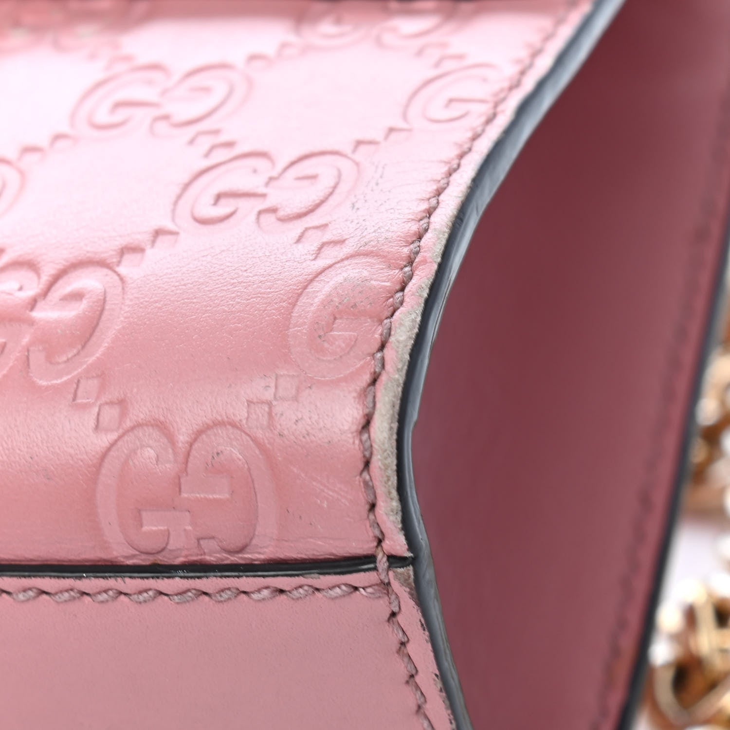 Gucci Guccissima Small Padlock Shoulder Bag Rose Baby Candy 13 of 14