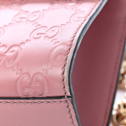 Gucci Guccissima Small Padlock Shoulder Bag Rose Baby Candy 13 of 14