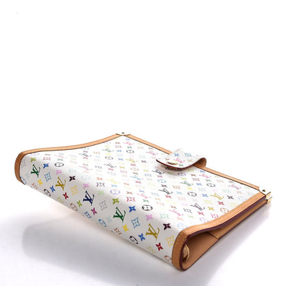 Louis Vuitton Monogram Multicolor Large Ring Agenda Cover White 4 of 7