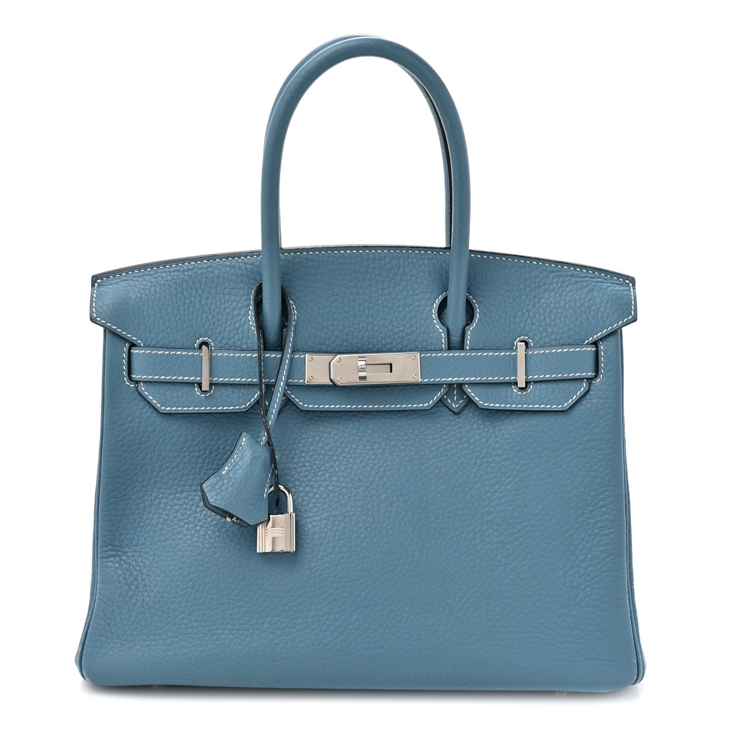 Taurillon Clemence Birkin 30 Blue Jean