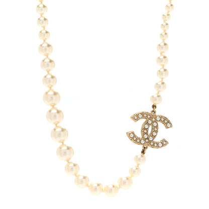 Chanel Pearl CC 100th Anniversary Necklace Light Gold 1 of 4