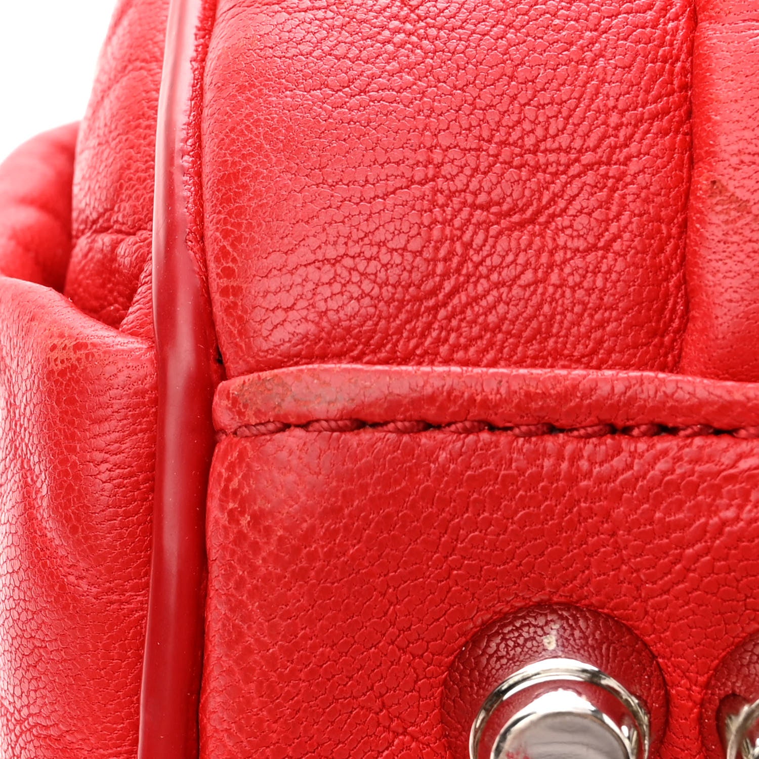Alexander Wang Pebbled Lambskin Mini Rockie Red Rhodium Hardware 11 of 17
