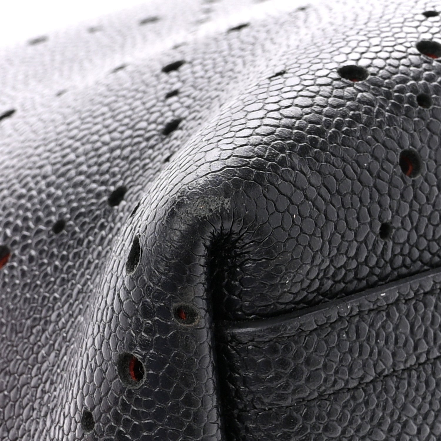 Chanel Perforated Grained Calfskin Small Shopping Tote Black 17 of 17