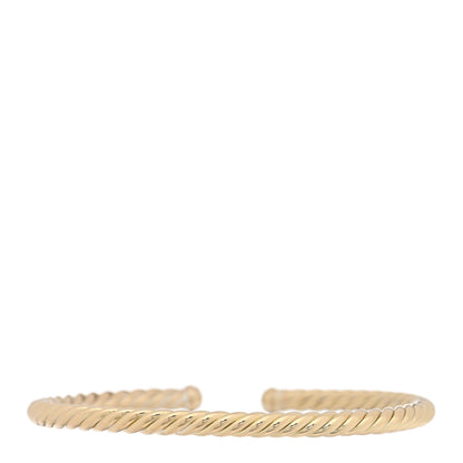 David Yurman 18K Yellow Gold 4mm Cablespira Flex Bracelet 2 of 3