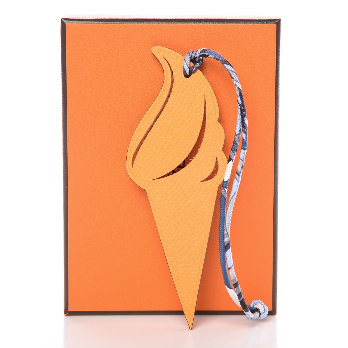 Epsom Togo Petit H Ice Cream Bag Charm Orange Jaune D'Or