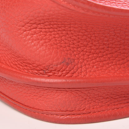 Hermes Taurillon Clemence Evelyne III PM Rouge Pivoine 24 of 25
