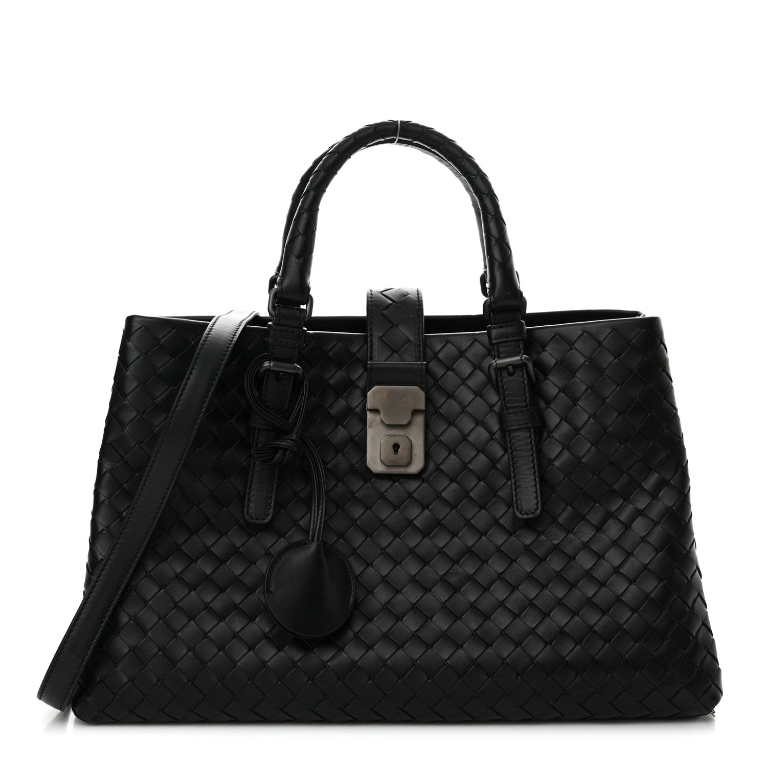 Bottega Veneta Light Calf Intrecciato Small Roma Black 1 of 10