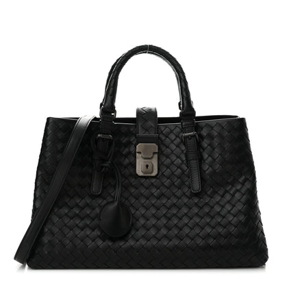 Bottega Veneta Light Calf Intrecciato Small Roma Black 1 of 10