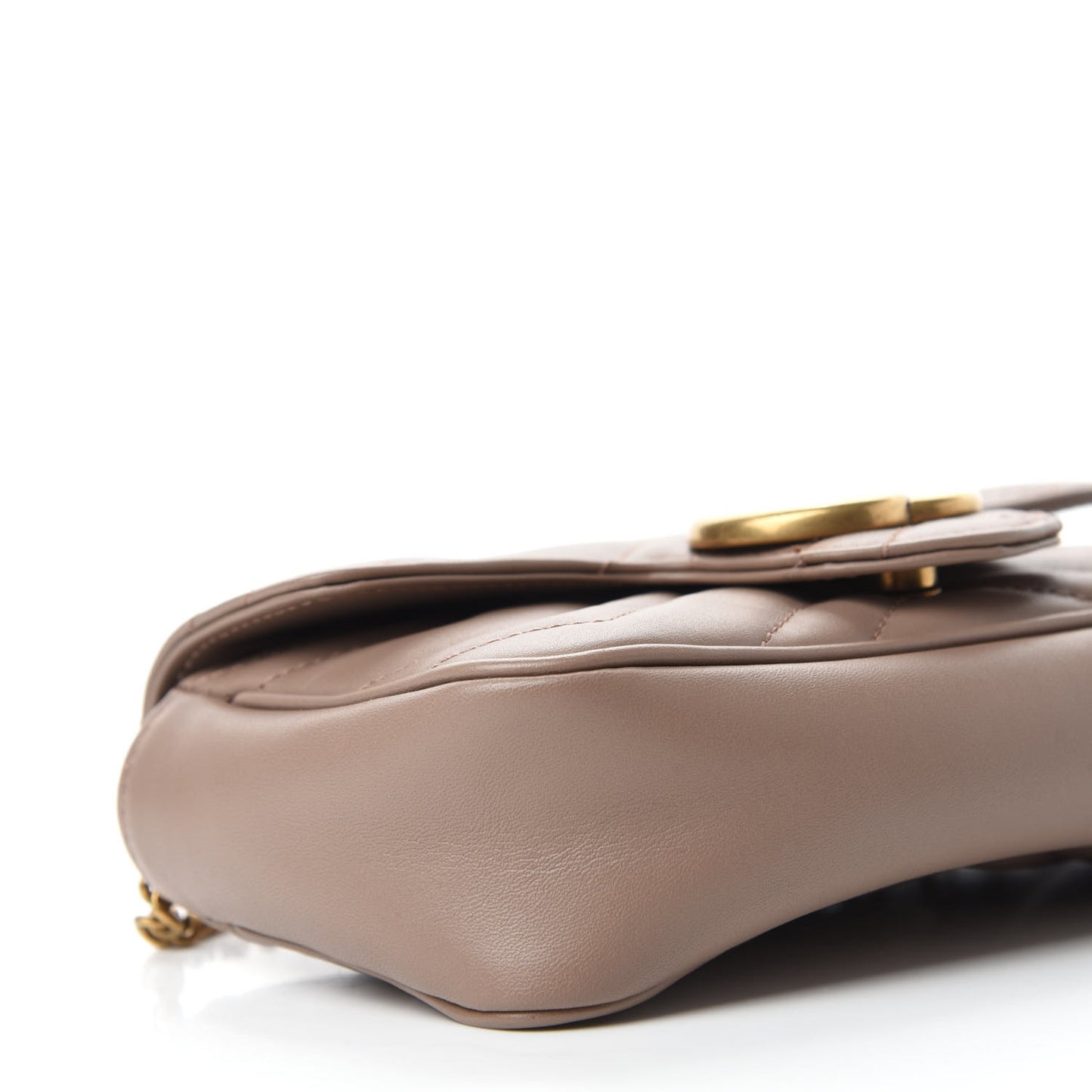 Calfskin Matelasse Super Mini GG Marmont Shoulder Bag Porcelain Rose