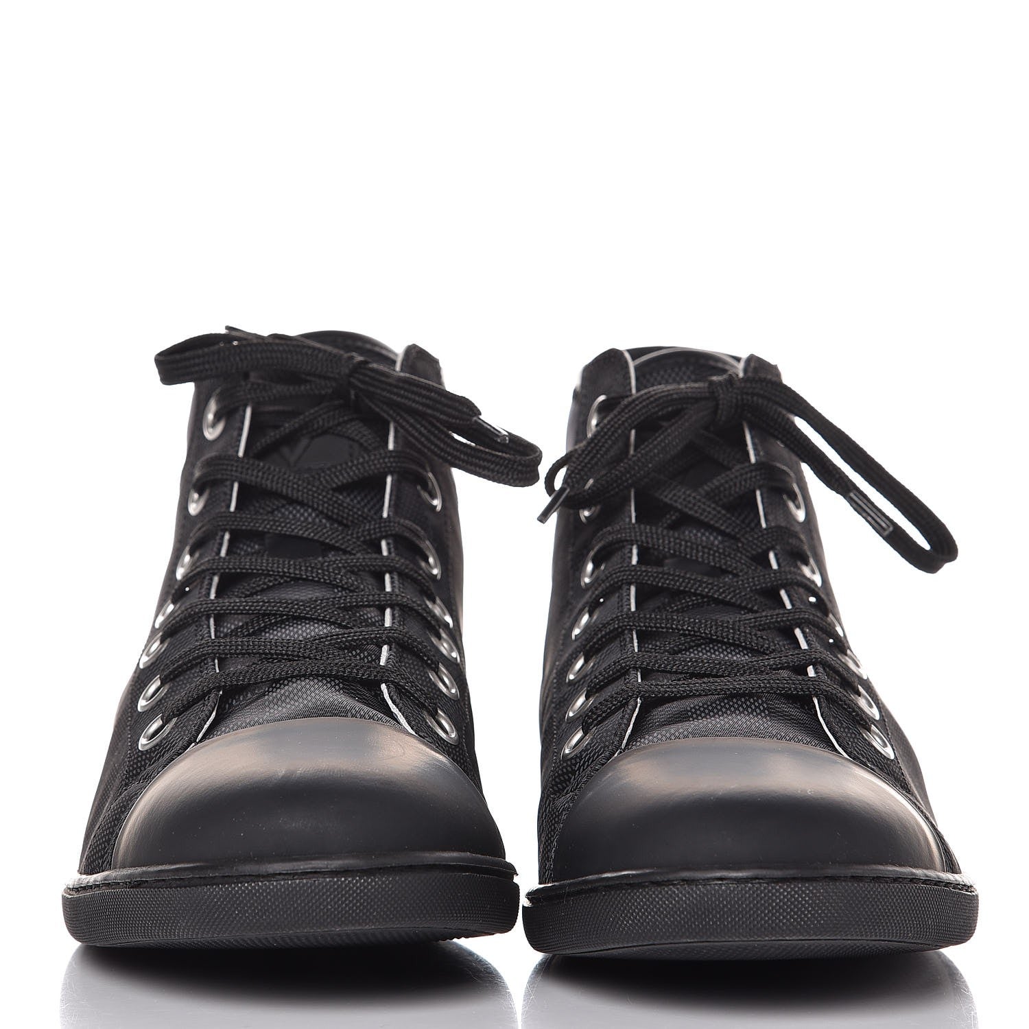 Louis Vuitton Nylon Damier Graphite Baseball High Top Sneaker Boots 5.5 3 of 8