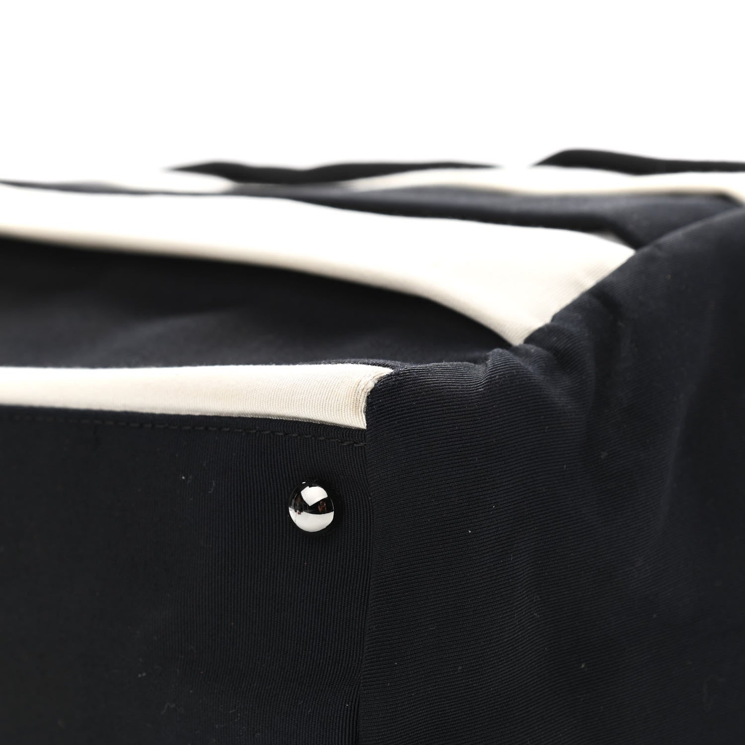 Chanel Nylon Quilted 2.55 Reissue Tote White Black 11 of 11