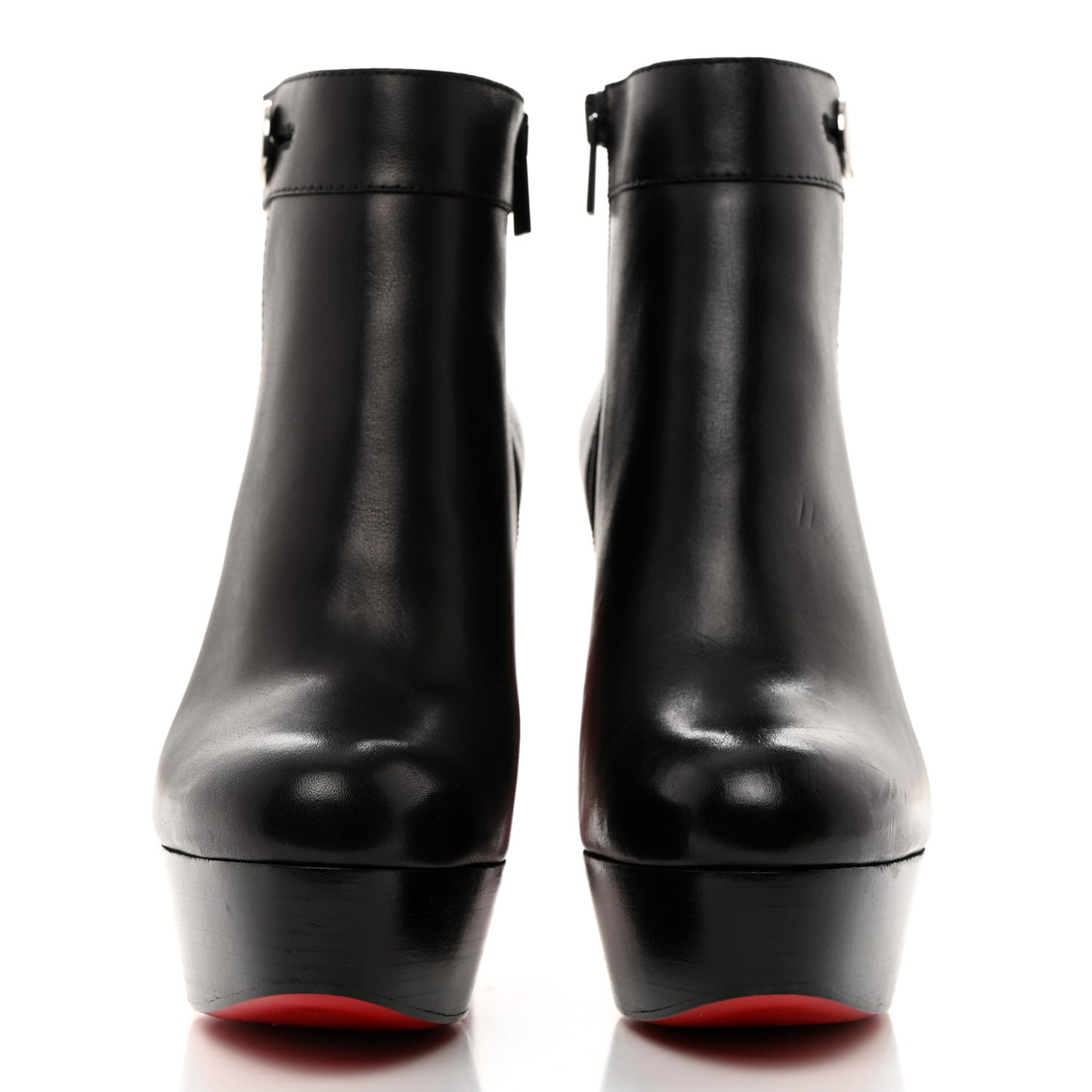 Calfskin Janis Alta 120 Booties 37.5 Black