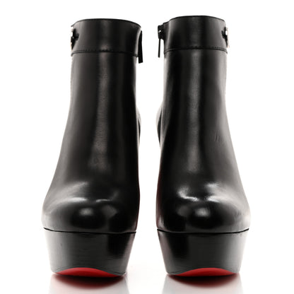 Christian Louboutin Calfskin Janis Alta 120 Booties 37.5 Black 2 of 7