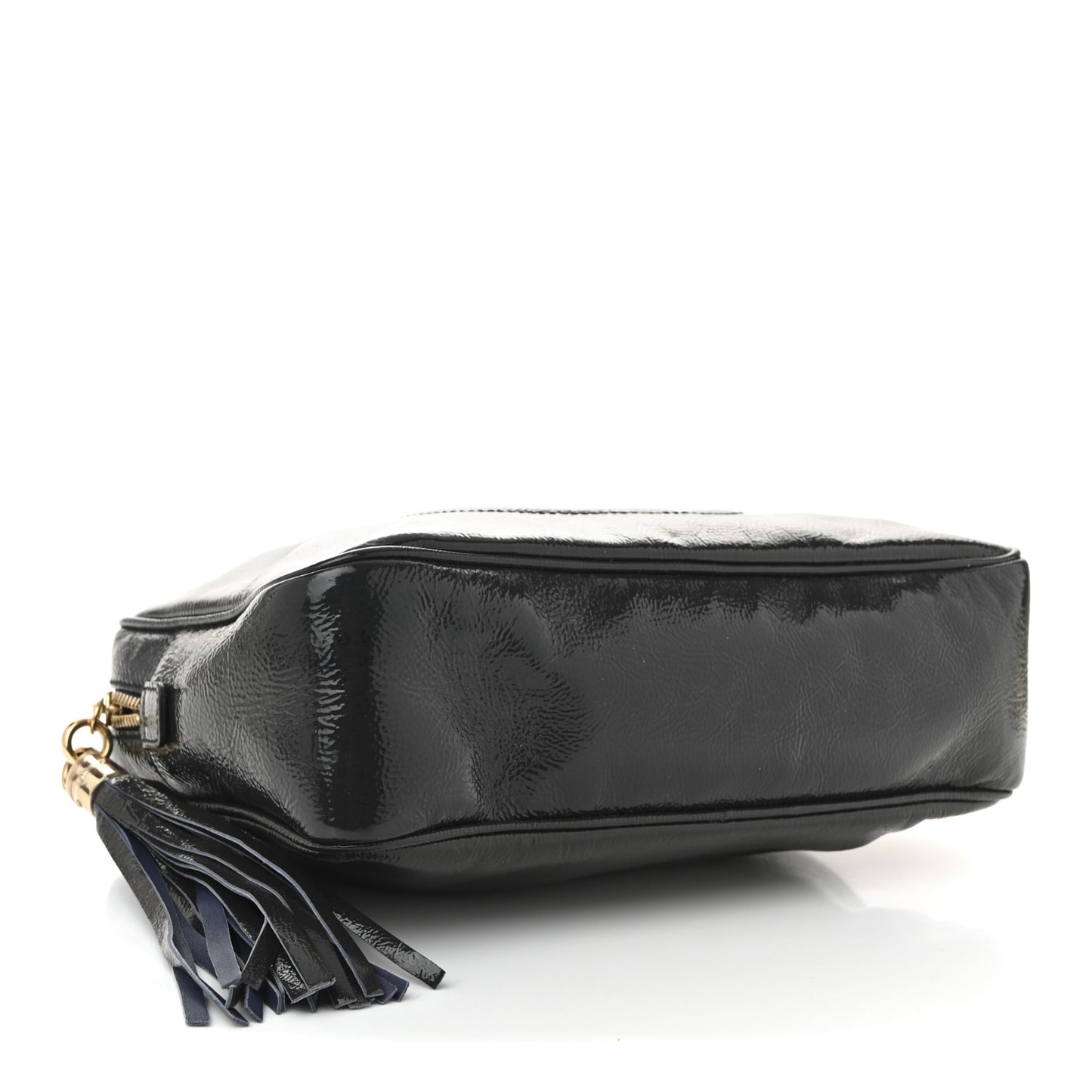 Soft Patent Small Soho Bowler Uniform Blue