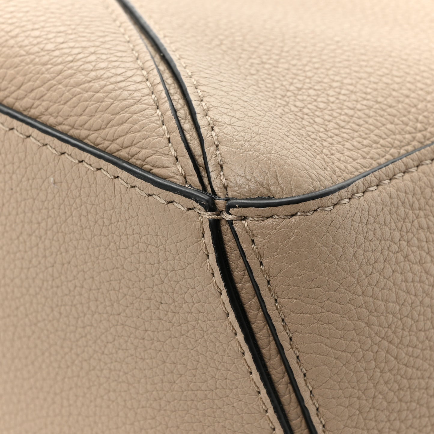 Grained Calfskin Small Puzzle Bag Sand Mink