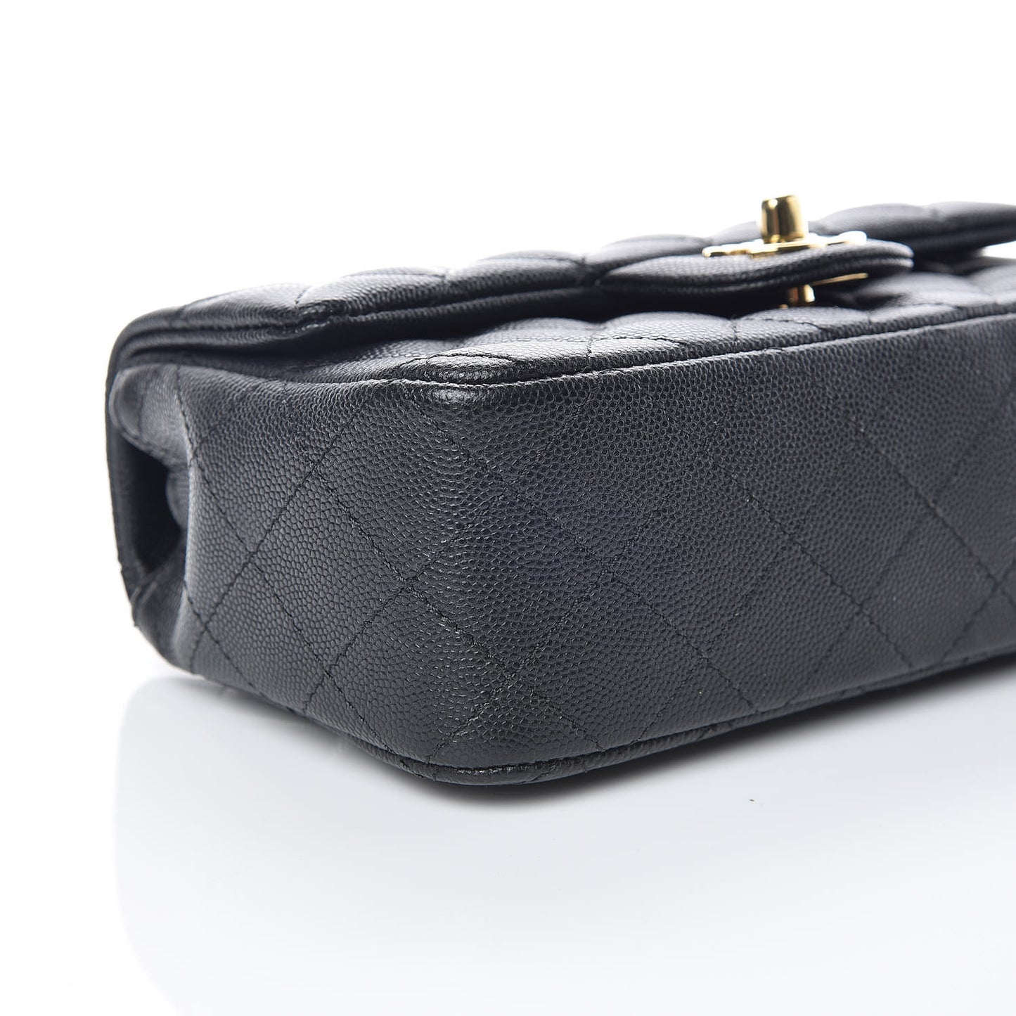 Caviar Quilted Mini Rectangular Flap Black