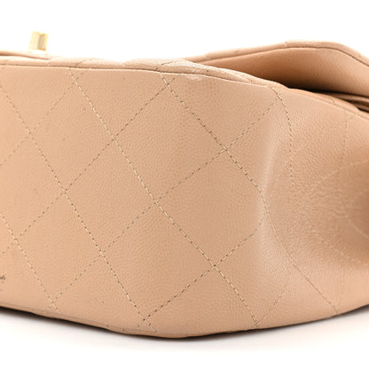 Chanel Caviar Quilted Jumbo Double Flap Beige 10 of 17