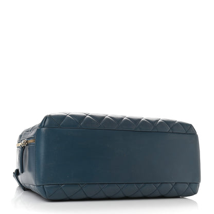 Chanel Lambskin Quilted Large Trendy CC Bowling Bag Blue 4 of 16