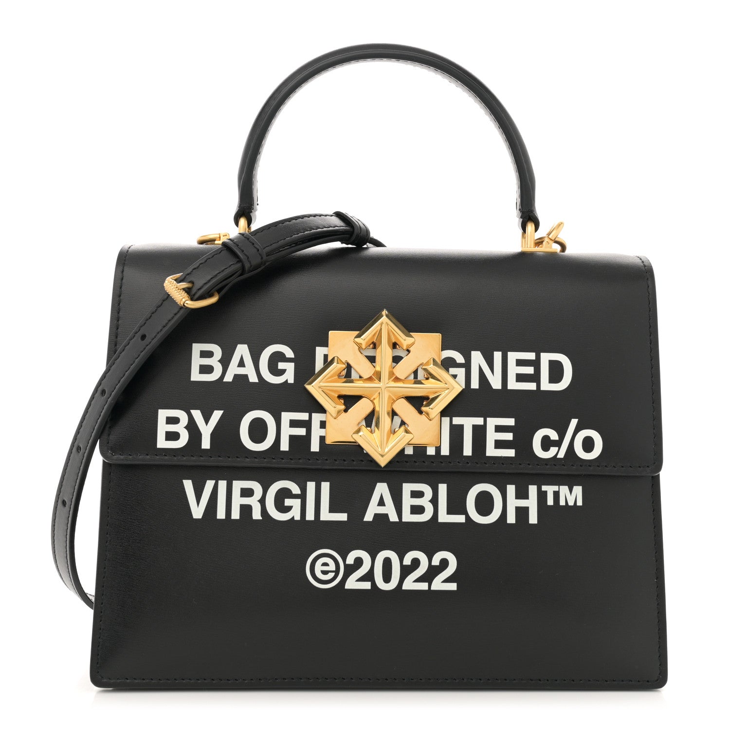 Off-White Calfskin Jitney 2.8 Virgil Abloh Shoulder Bag Black 1 of 10