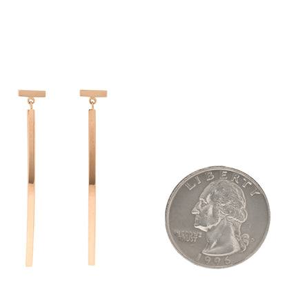 Tiffany 18K Rose Gold T Bar Earrings 2 of 5