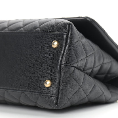 Chanel Caviar Quilted Small Coco Handle Flap Black 9 of 10