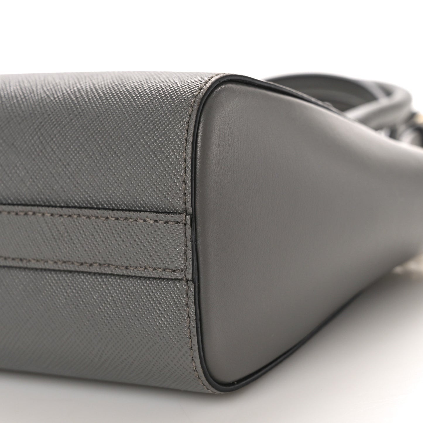 Saffiano Soft Calfskin Mini Zippered Tote Marmo