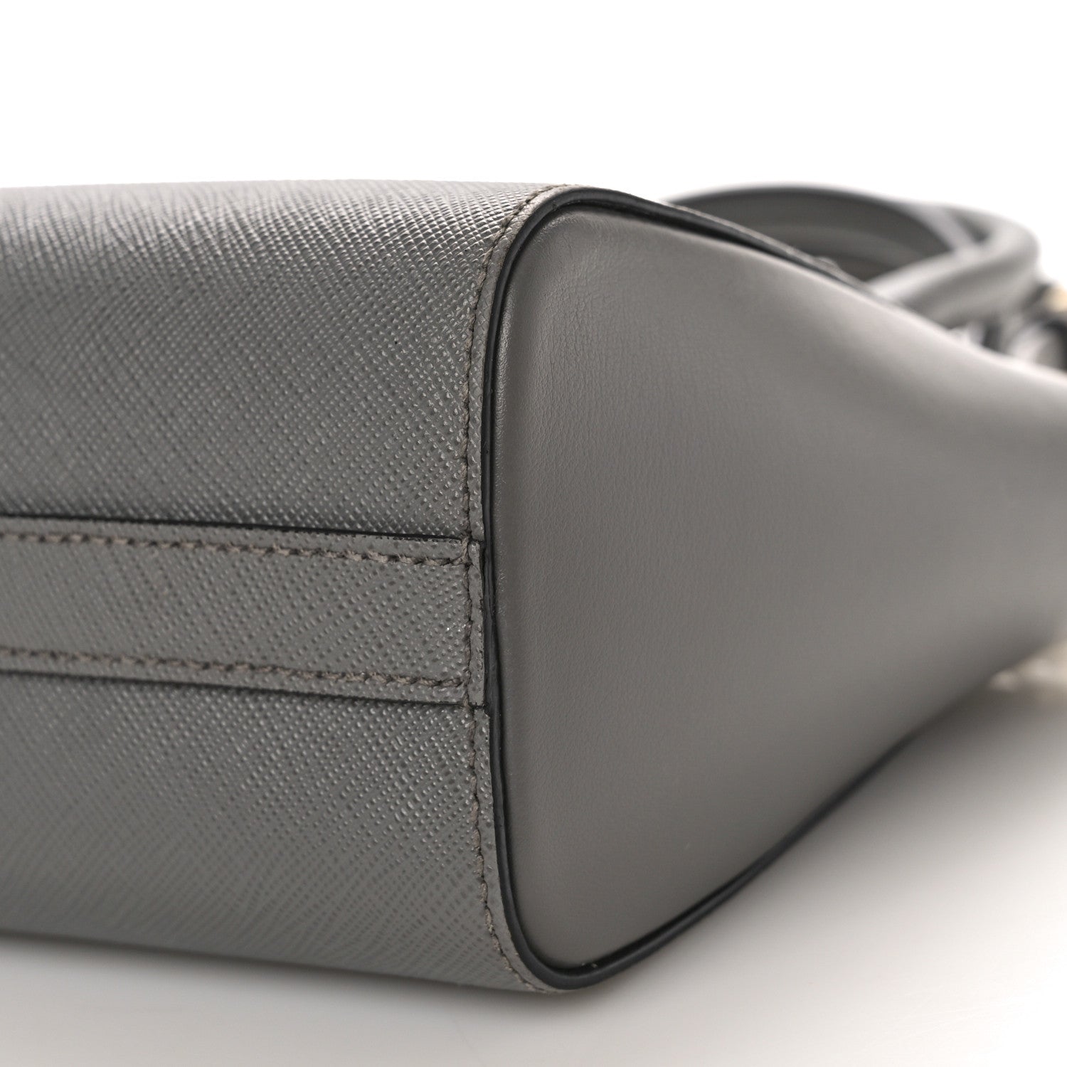 Prada Saffiano Soft Calfskin Mini Zippered Tote Marmo 10 of 12