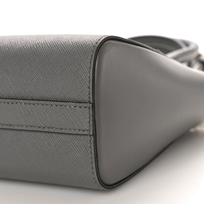 Prada Saffiano Soft Calfskin Mini Zippered Tote Marmo 10 of 12