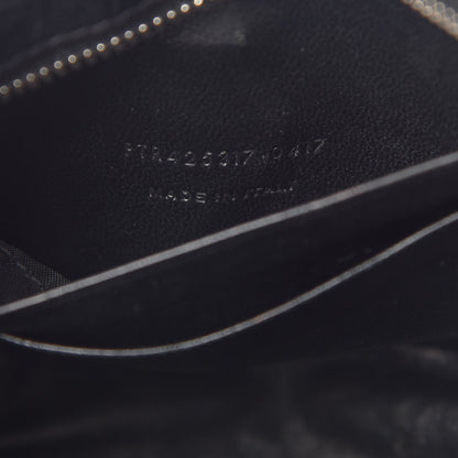 Saint Laurent Calfskin Crocodile Embossed Monogram Blogger Bag Black 6 of 11