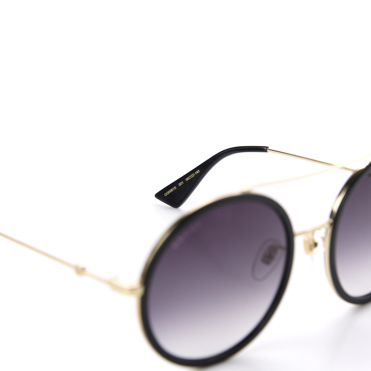 Gucci Round Frame Sunglasses GG0061S Black 6 of 8