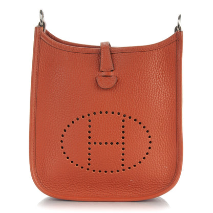 Hermes Taurillon Clemence Amazone Evelyne TPM Sienna 1 of 8