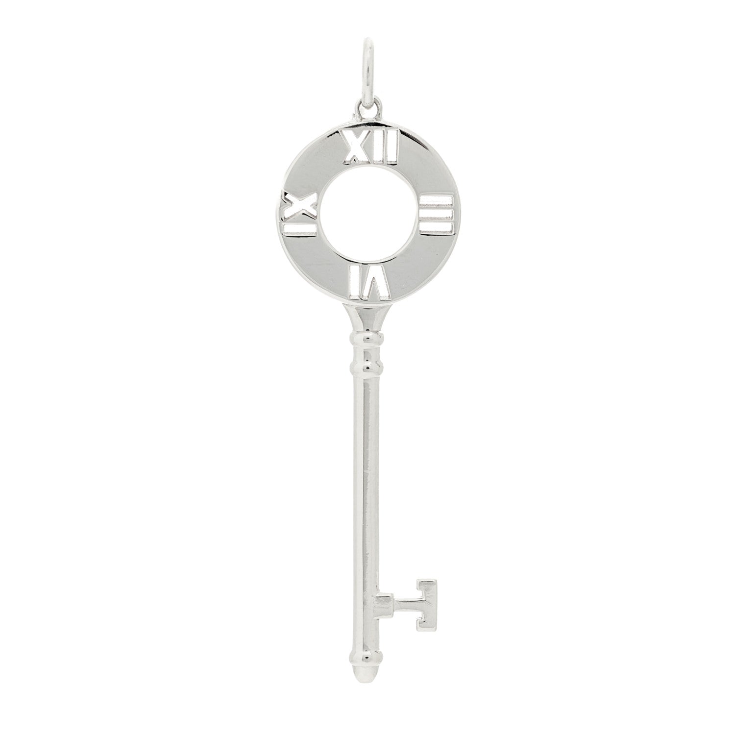 Tiffany Sterling Silver Atlas Pierced Key Pendant 1 of 5