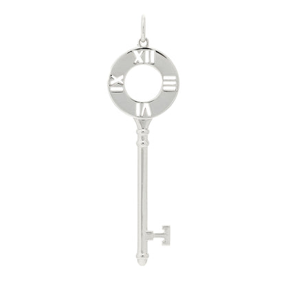 Tiffany Sterling Silver Atlas Pierced Key Pendant 1 of 5