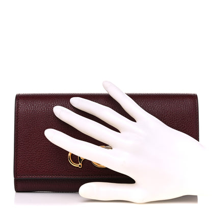 Gucci Grainy Calfskin Zumi Continental Wallet Vintage Bordeaux 2 of 8