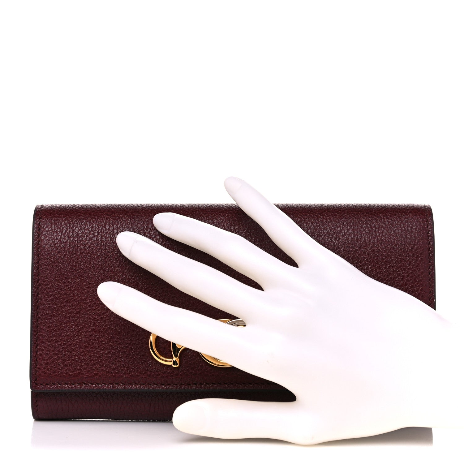 Gucci Grainy Calfskin Zumi Continental Wallet Vintage Bordeaux 2 of 8