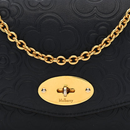 Mulberry Calfskin Embossed Floral Small Darley Navy 7 of 14