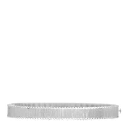 Roberto Coin 18K White Gold Diamond Princess Satin Fleur De Lis Bangle Bracelet 3 of 4