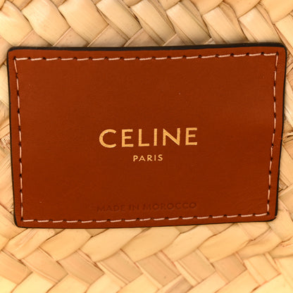 Celine Palm Leaf Calfskin Triomphe Teen Panier Tan 6 of 11