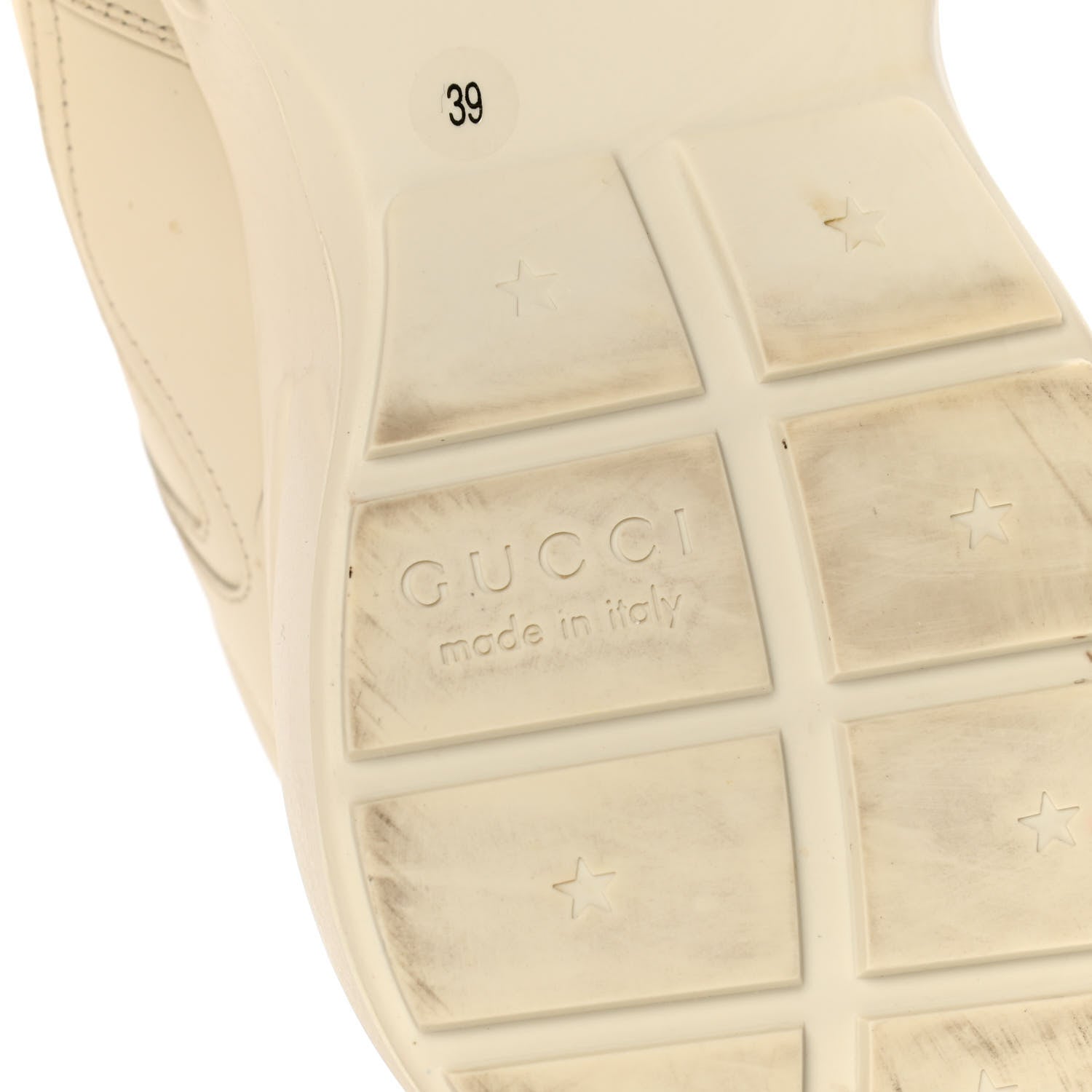 Gucci Calfskin Logo Womens Rhyton Sneakers 39 Ivory 16 of 20