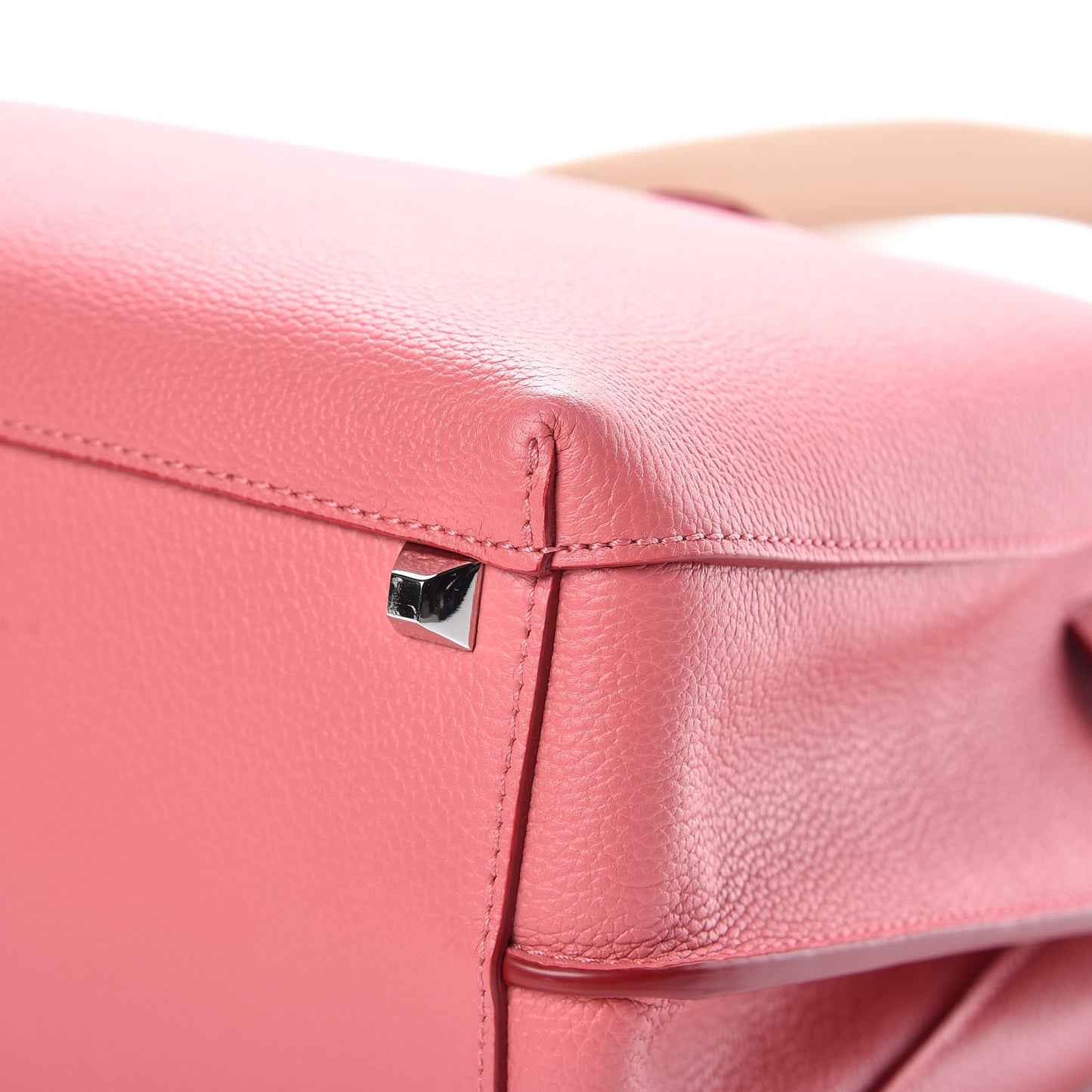 Grained Calfskin Medium Milla Tote Pink
