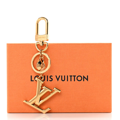 Louis Vuitton Metal LV Facettes Bag Charm Key Holder Gold 5 of 5