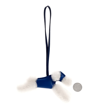 Hermes Milo Lambskin Shearling Budy Charm Bleu France Bleu Saphir 2 of 5