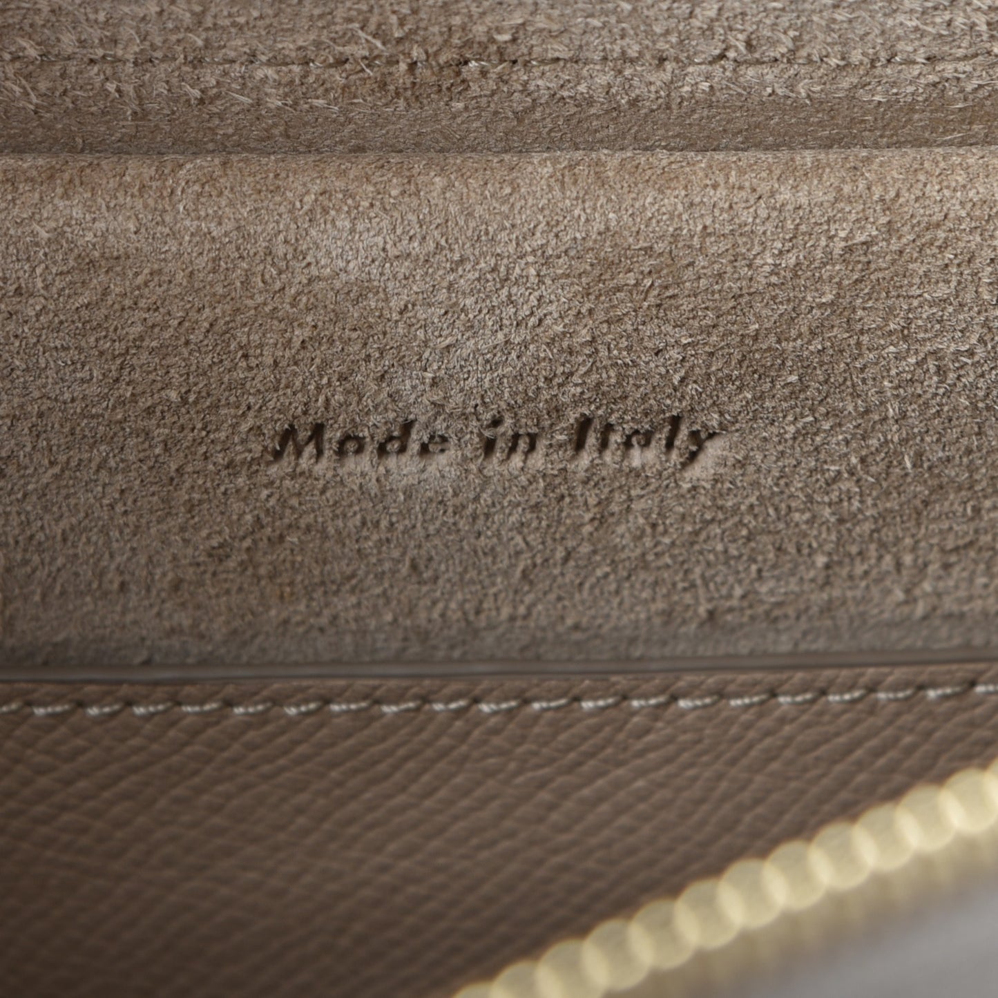 Grained Calfskin Micro Belt Bag Light Taupe