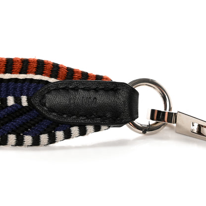 Hermes Toile Swift 25mm Sangle Cavale Shoulder Strap Terre Battue Bleu Indigo Black 3 of 5