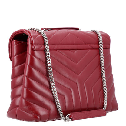Saint Laurent Calfskin Y Quilted Monogram Medium Loulou Chain Satchel Palissandre 3 of 11