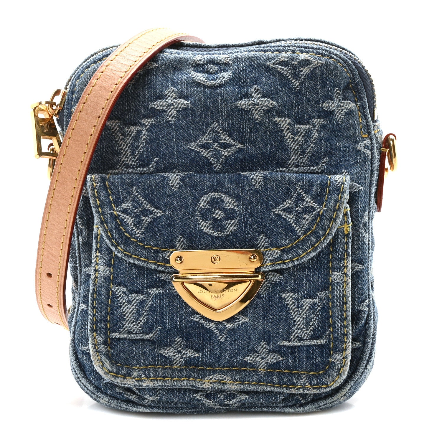 Louis Vuitton Denim Fairfax Pochette Blue 1 of 10