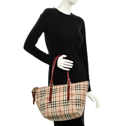 Burberry Haymarket Check Small Salisbury Tote Military Red 2 of 10