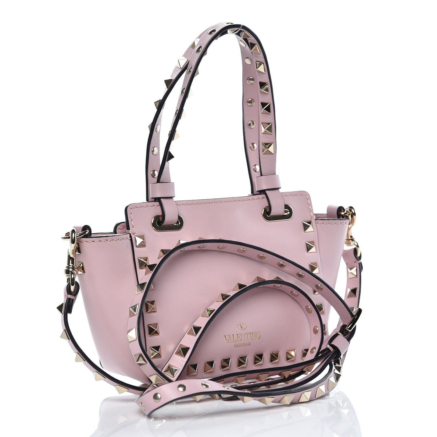 Valentino Garavani Vitello Micro Rockstud Tote Cipria 3 of 12