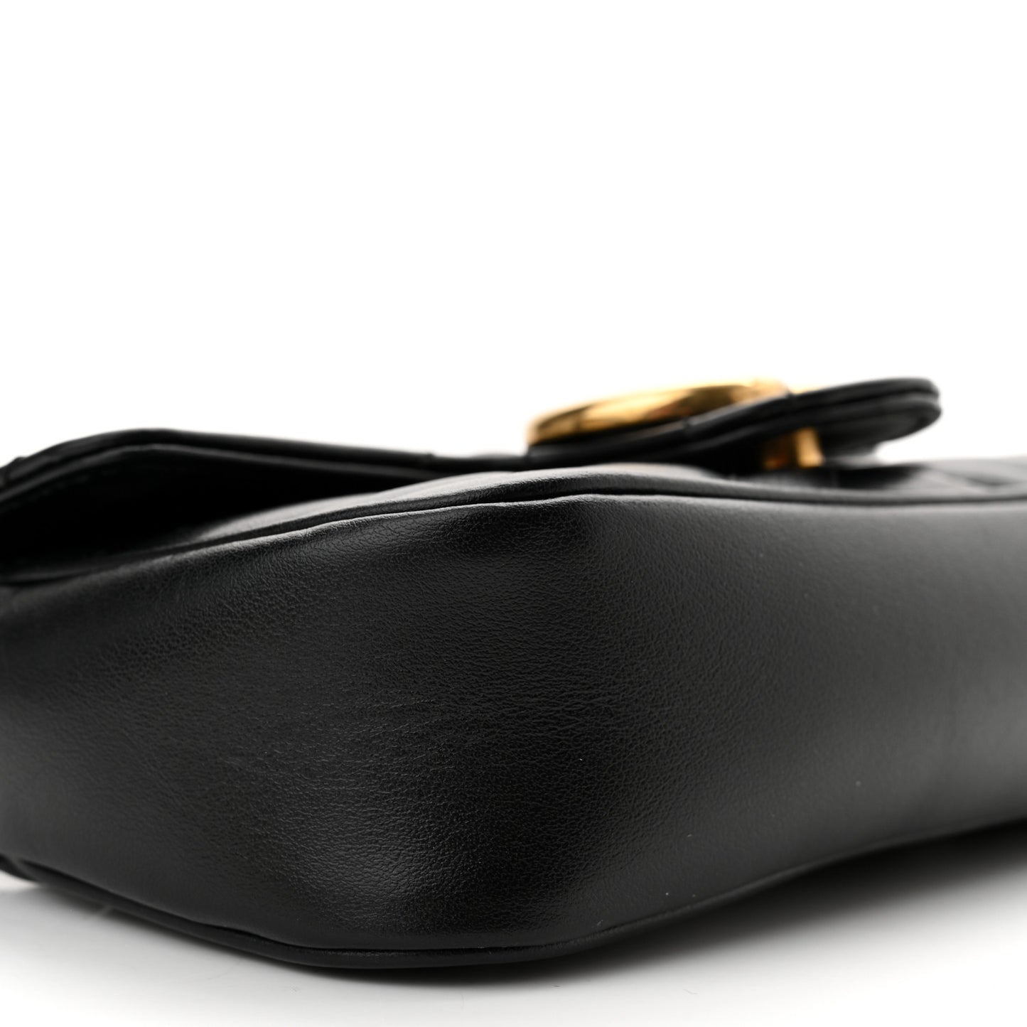 Calfskin Matelasse Super Mini GG Marmont Shoulder Bag Black