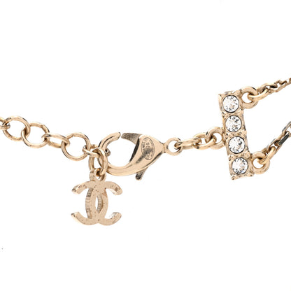 Chanel Pearl Crystal CC Star Choker Necklace Gold 4 of 5
